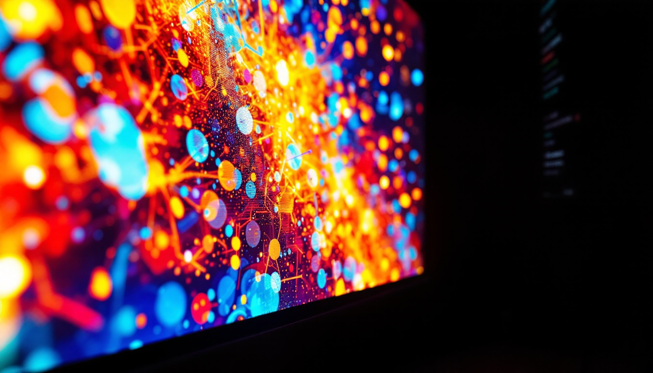 A photograph of a vibrant led screen projector in action