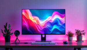 A photograph of a sleek