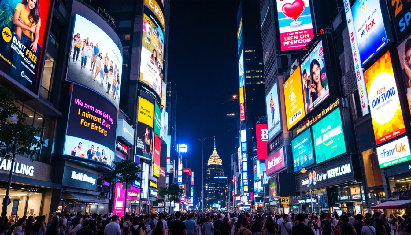 A photograph of capture a photograph of the vibrant bukit bintang area at night
