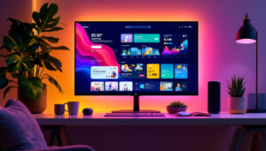 A photograph of a sleek