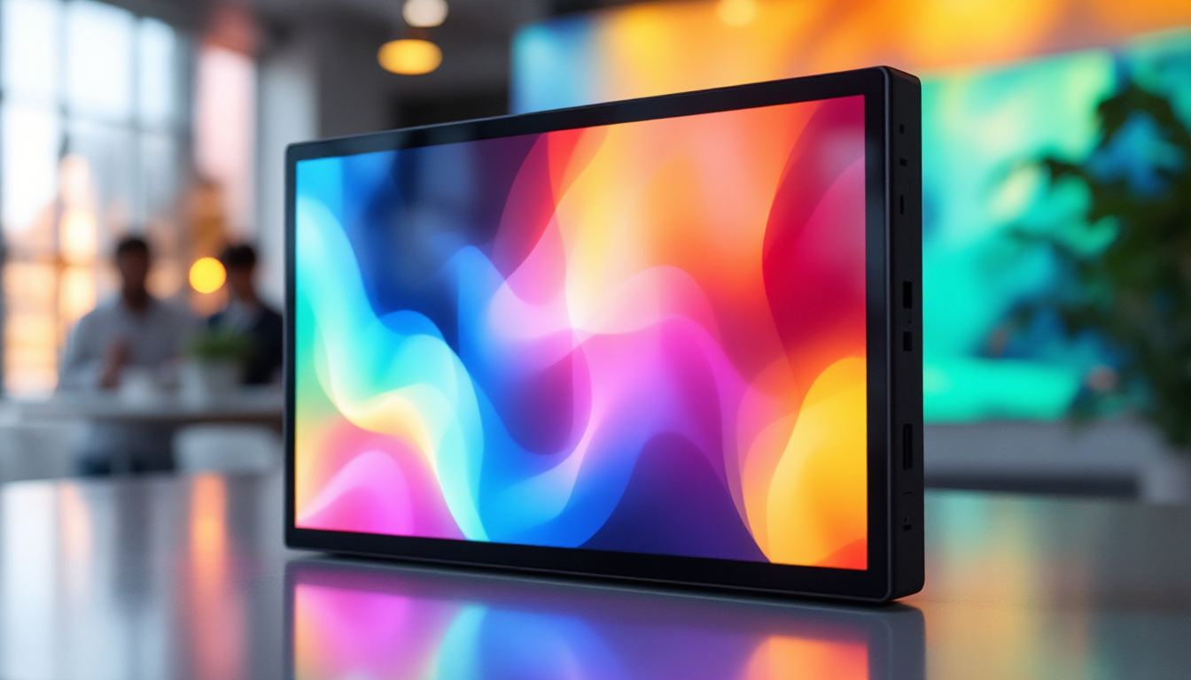 A photograph of a vibrant 2-foot led display in a dynamic setting