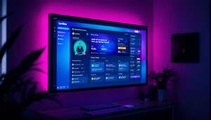 A photograph of capture a photograph of a leviton led display in a well-lit setting