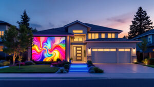 A photograph of a modern house in beaverton
