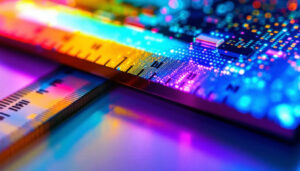 A photograph of a close-up shot of a 22 mil thick led display screen