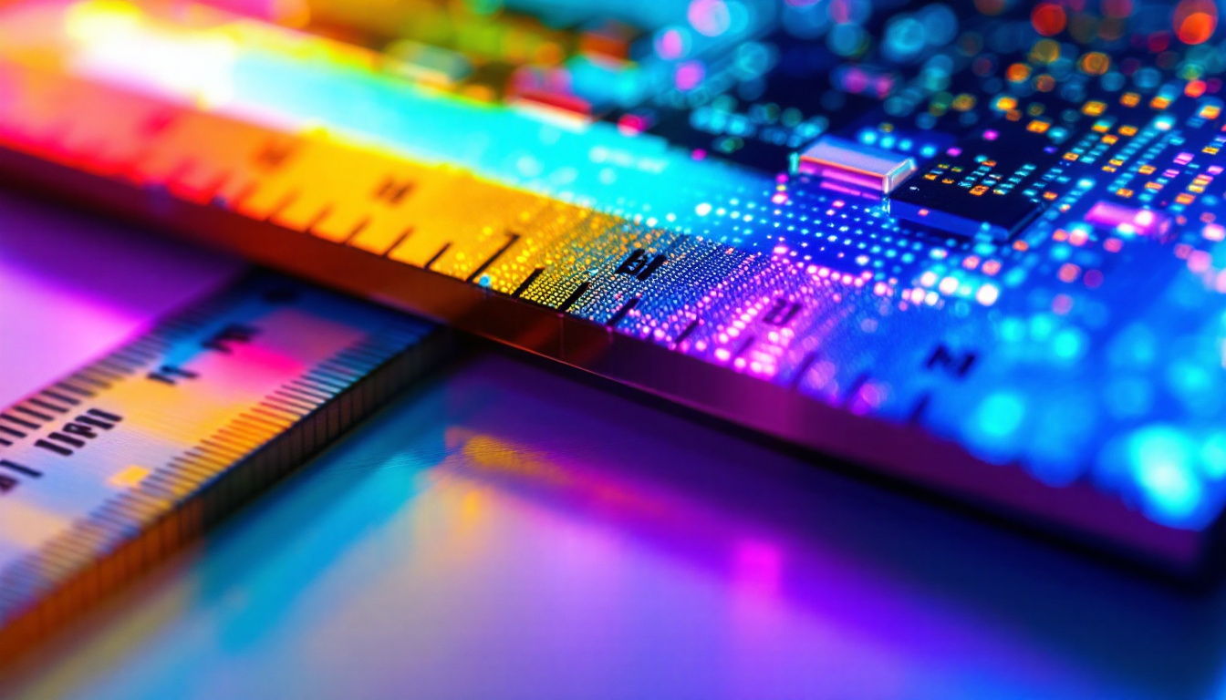 A photograph of a close-up shot of a 22 mil thick led display screen