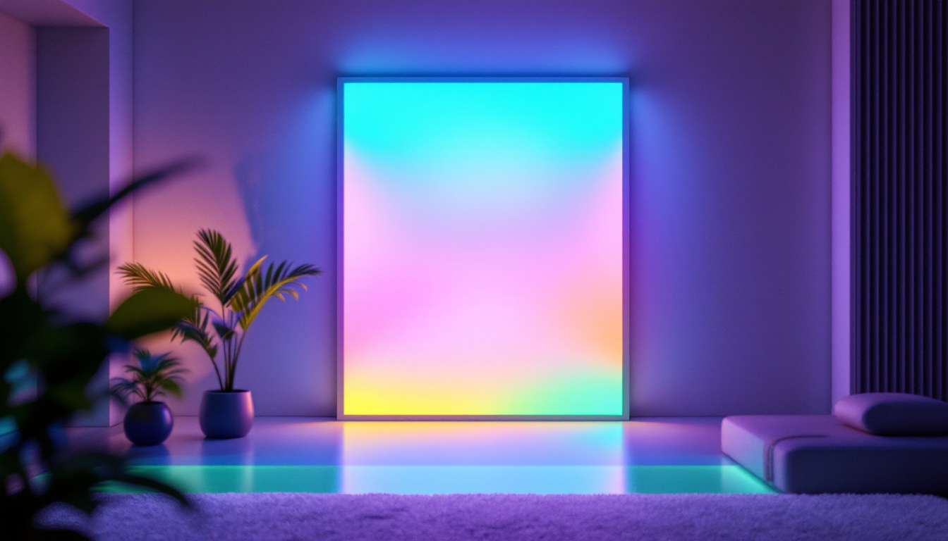 A photograph of a sleek led panel light in a modern setting