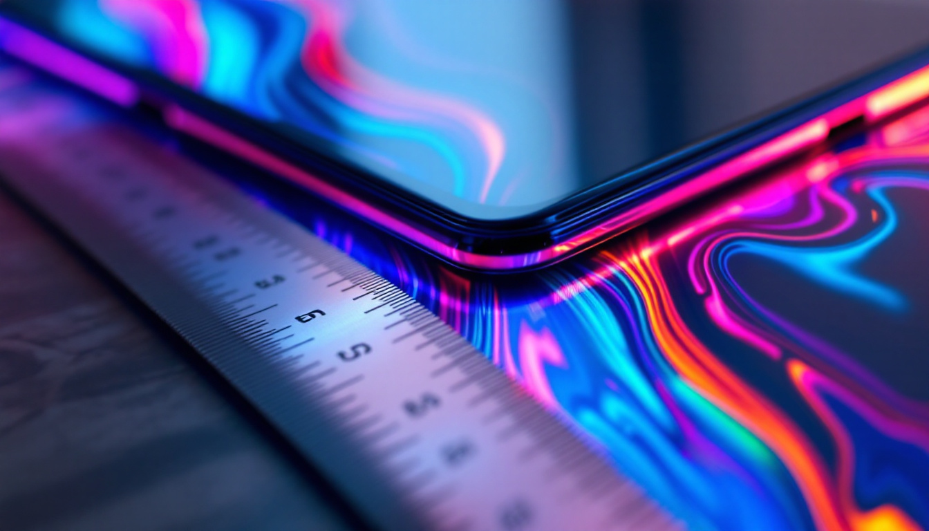 A photograph of a close-up of a 5.9-inch led display