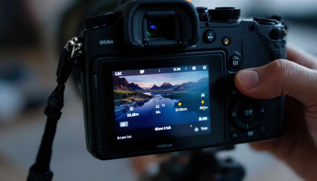 A photograph of a close-up of an lcd display on a camera