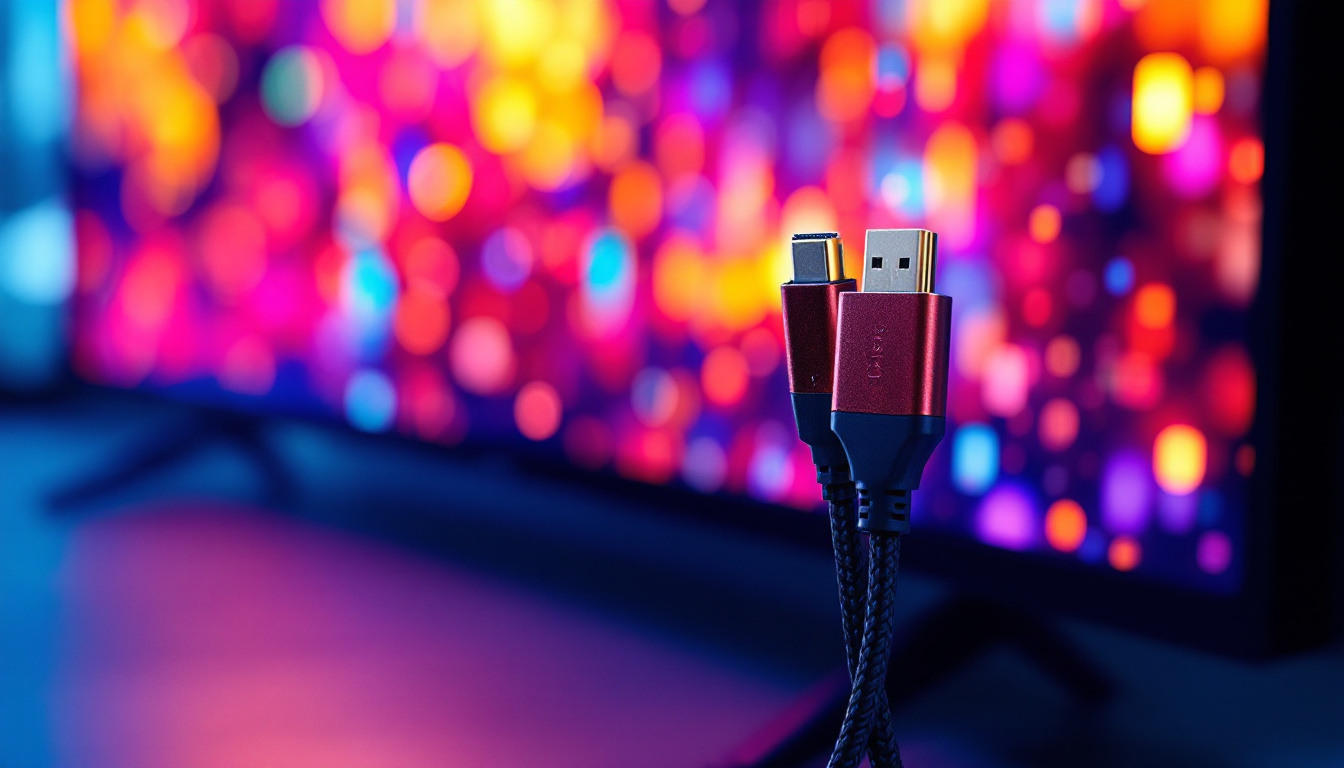 A photograph of a close-up shot of a high-resolution led display showcasing vibrant colors and sharp details
