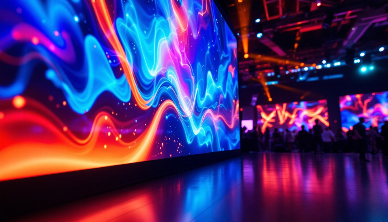 A photograph of capture a photograph of the vx400 led display in a dynamic setting