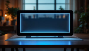 A photograph of a sleek
