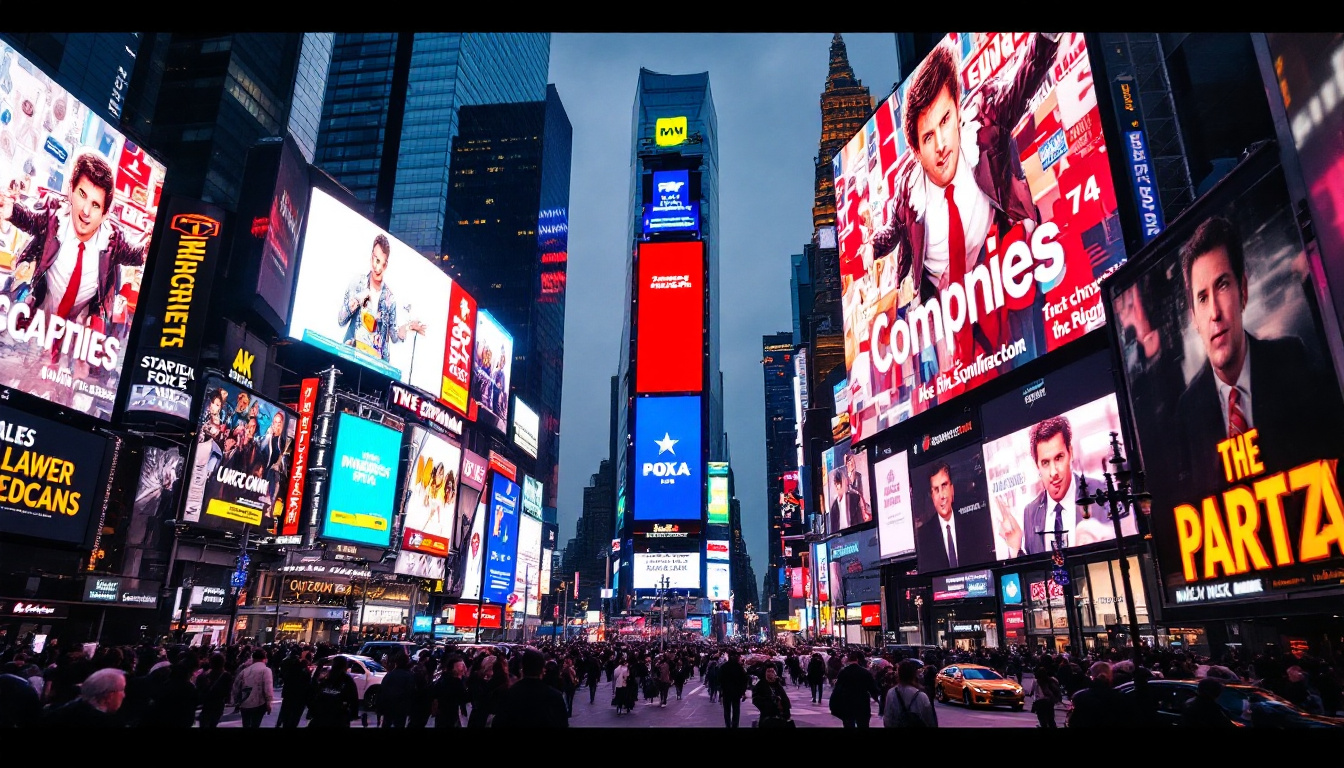 A photograph of capture a photograph of the vibrant times square 3d billboard in action
