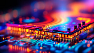 A photograph of a close-up shot of an lcd display with vibrant colors and clear details