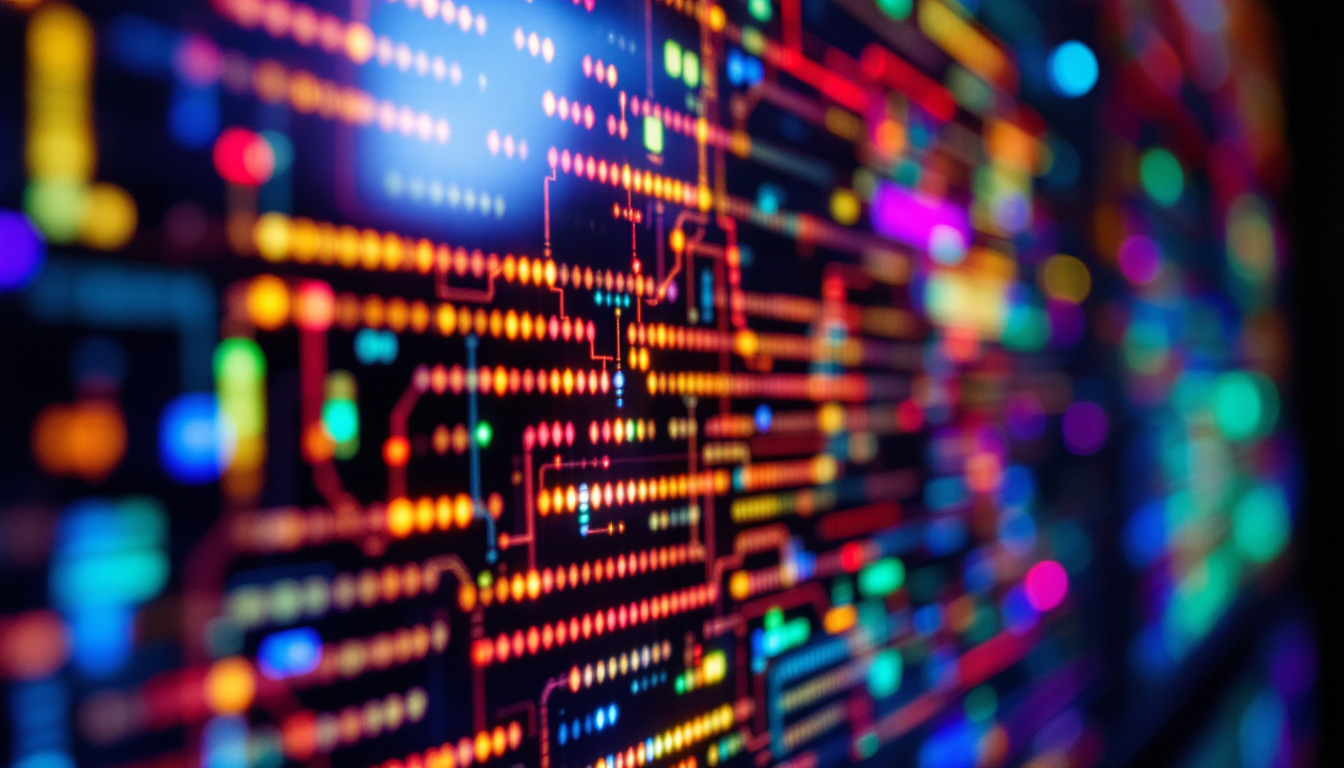 A photograph of a close-up of an led display screen showcasing vibrant colors and intricate details