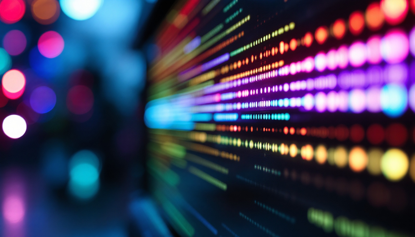 A photograph of a close-up shot of a switch pwr led display in action