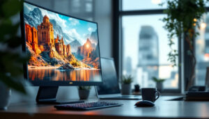 A photograph of a sleek