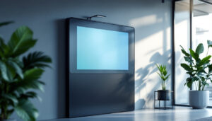 A photograph of a sleek