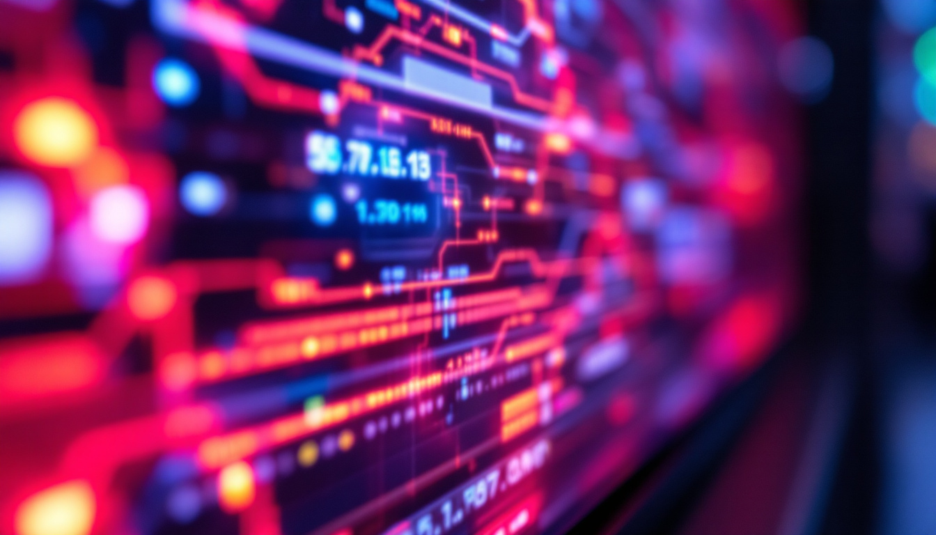 A photograph of capture a photograph of a close-up view of a vibrant led display screen in use