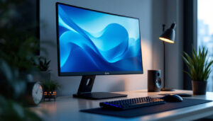 A photograph of a sleek