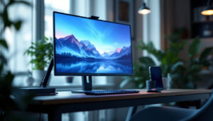 A photograph of a sleek