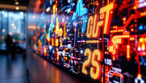 A photograph of a close-up shot of the r/early ultra 85 led display in action