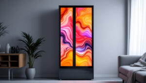 A photograph of a sleek