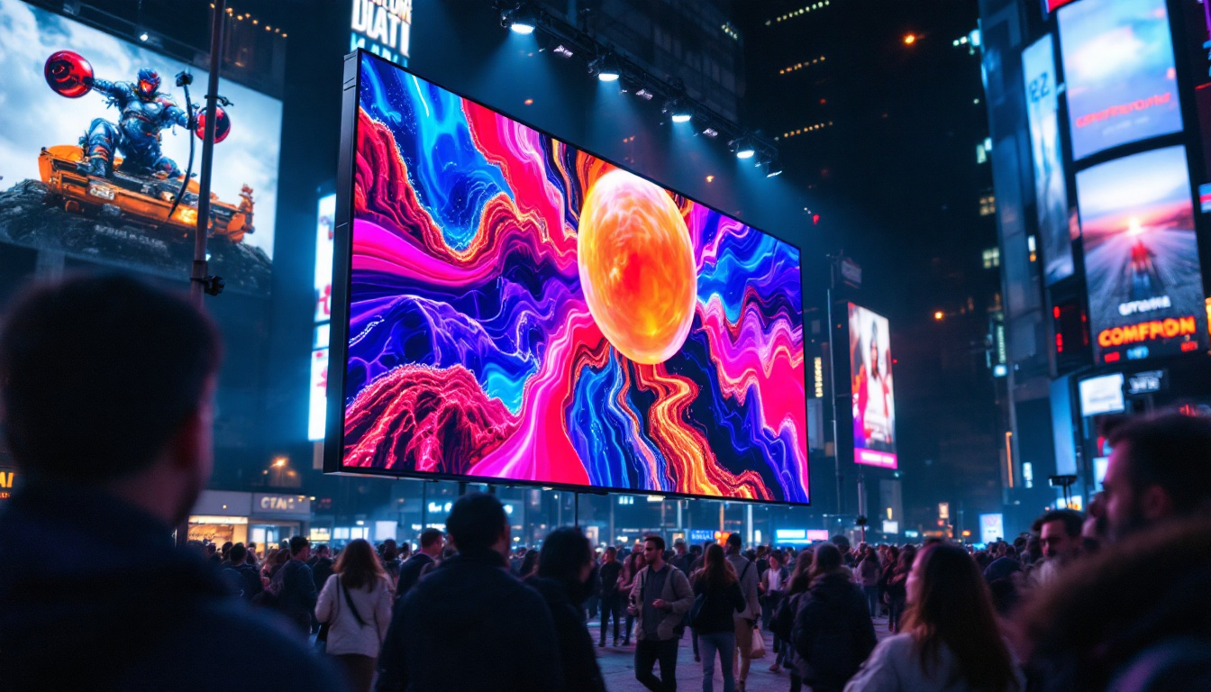 A photograph of capture a photograph of the oregon 110 led display in action