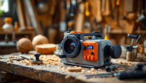A photograph of a budget-friendly planer with a clear led display in use