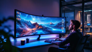 A photograph of a sleek