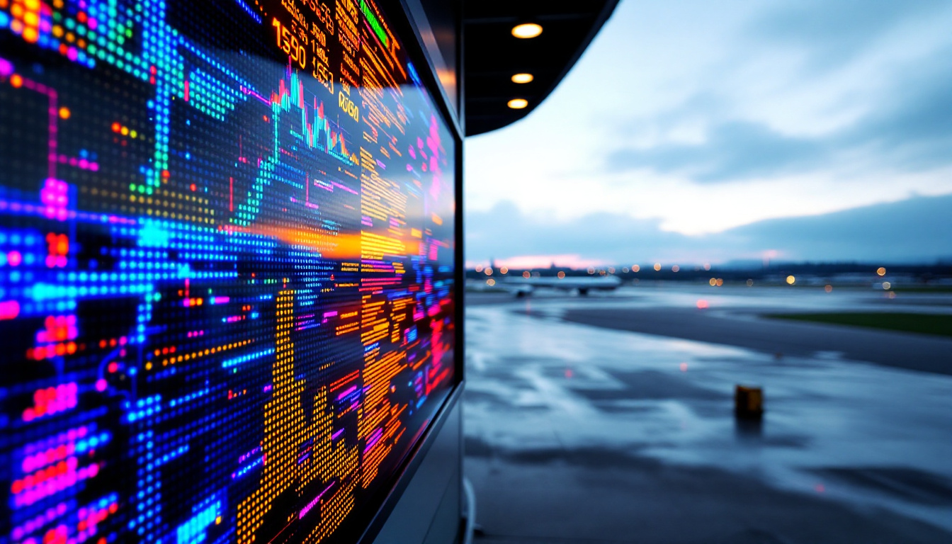 A photograph of capture a photograph of the led display at hillsboro airport