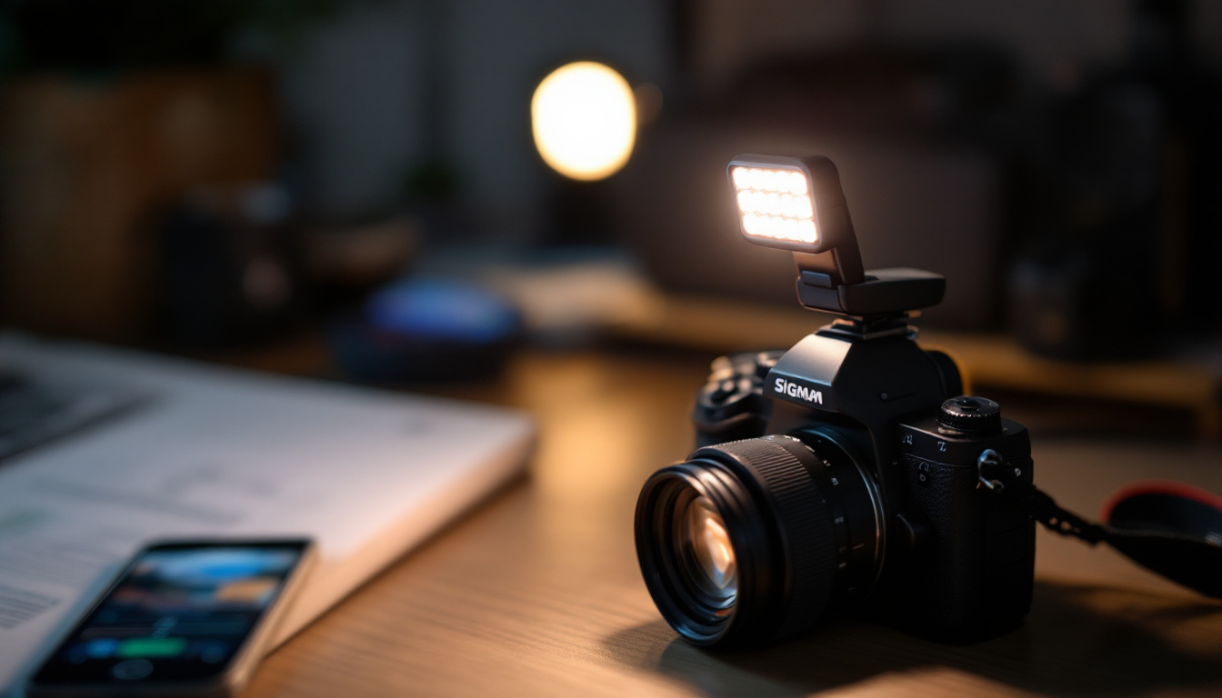 A photograph of a clip-on mini led light in use