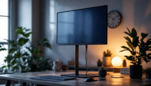 A photograph of a sleek