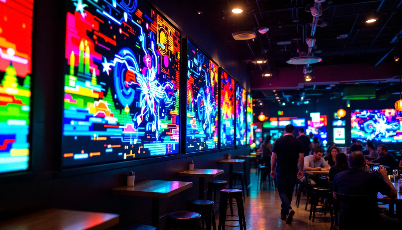 A photograph of capture a photograph of the vibrant led display at bww in san bernardino