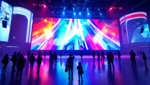 A photograph of capture a photograph of the largest led display in the world