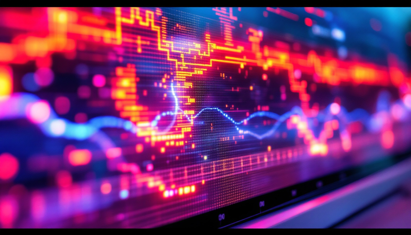 A photograph of a close-up shot of a high-refresh-rate led display in action