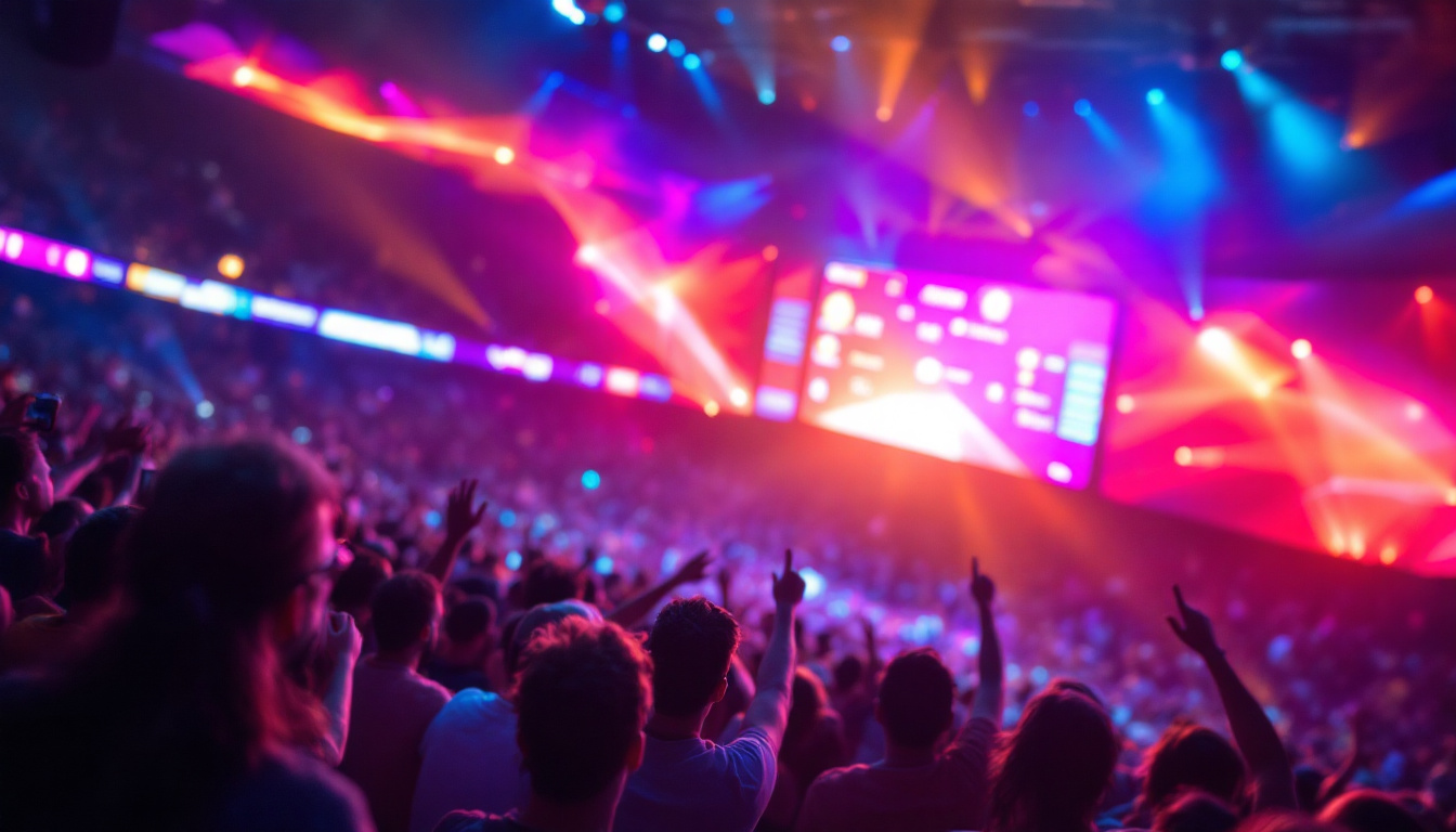 A photograph of a vibrant led scoreboard in action during a live sporting event
