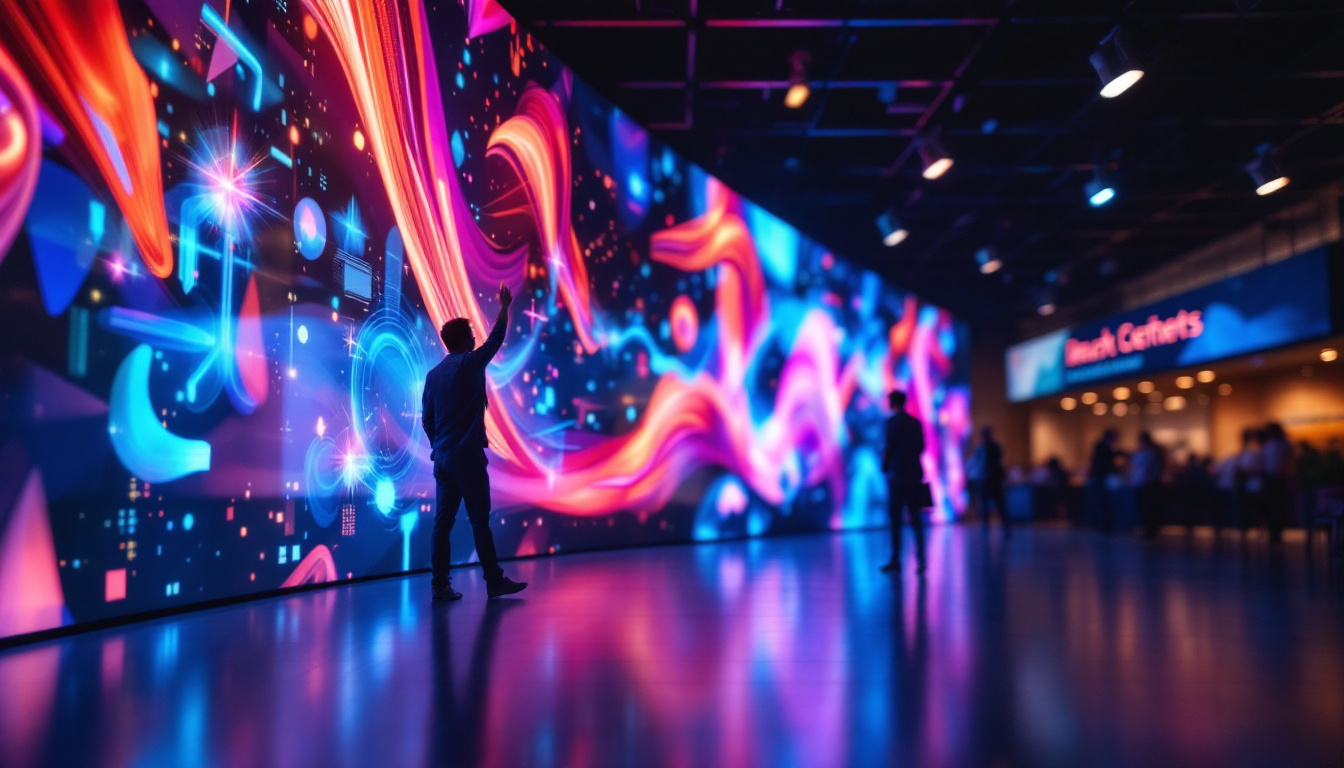A photograph of capture a photograph of an led display in a dynamic setting