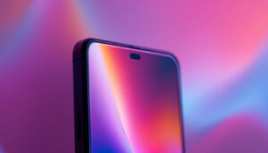 A photograph of a close-up shot of the pixel 8's vibrant led display in action