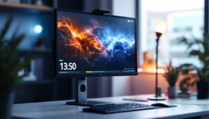 A photograph of a sleek