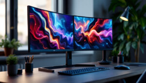 A photograph of a sleek