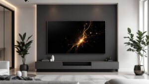 A photograph of a sleek