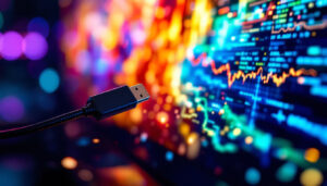 A photograph of a close-up shot of a high-resolution led display showcasing vibrant colors and sharp details
