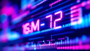 A photograph of a close-up of an led display showing a measurement conversion from inches to millimeters