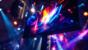 A photograph of capture a photograph of the ltd m series led display in action