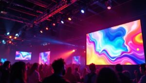 A photograph of a vibrant novastar led screen in action