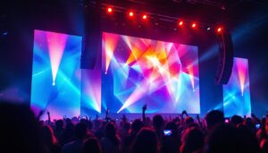 A photograph of a vibrant novastar led display in action