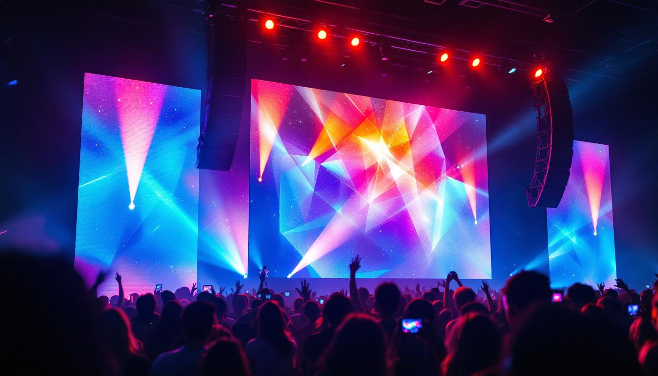 A photograph of a vibrant novastar led display in action