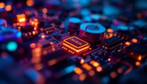 A photograph of a close-up of an lcd panel with led backlighting