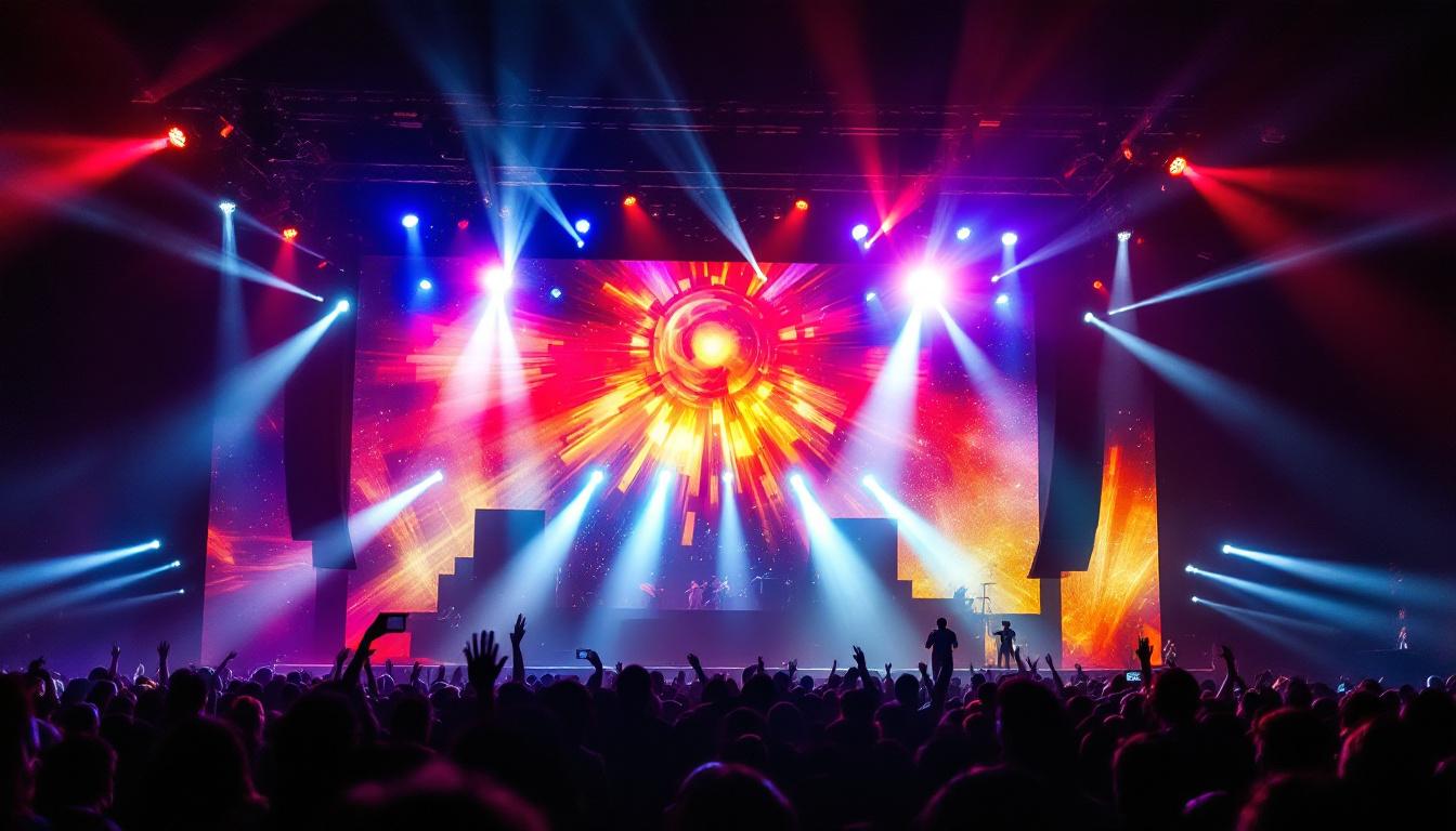 A photograph of capture a photograph of the novastar mctrl4k led display in action