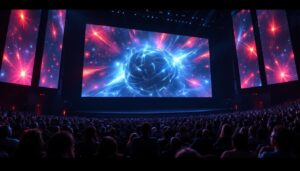 A photograph of capture a photograph of the world’s largest theater screen